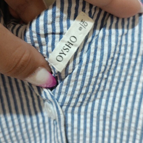 Summer striped dress size 8 like new, white and blue