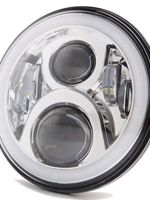 Angel Eye Motorcycle LED Projector Headlight 5.75 Inch new