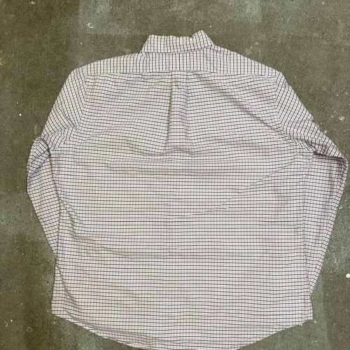 Ralph Lauren Oxford long sleeve shirt XL white pink navy blocked black pony