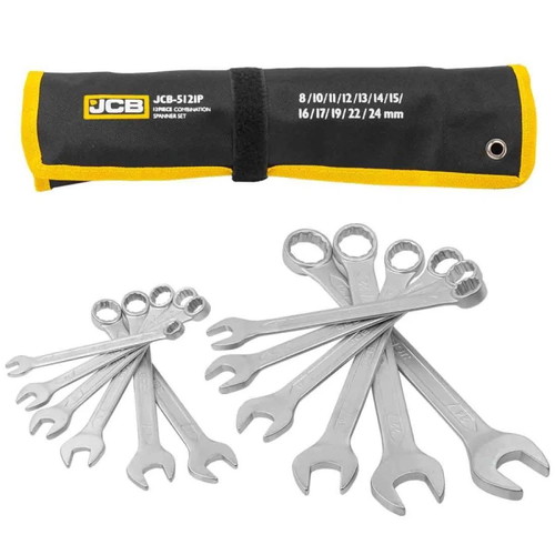 JCB Combination Spanner Set 8-24 mm 12 Pieces New