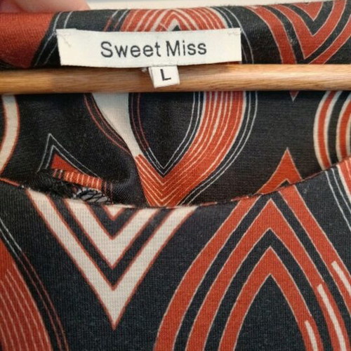 Sweet Miss dress with rhombus patterns like new, black and brown