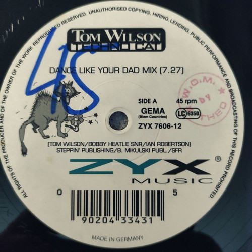 Tom Wilson Techno Cat 12'' Vinyl Maxi Single used, electronic