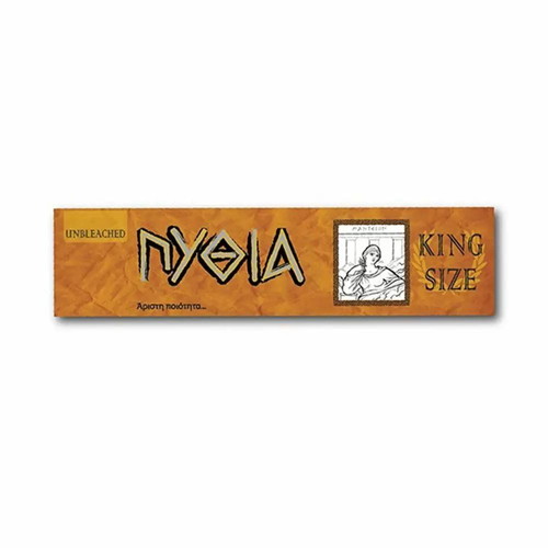 Pythia King Size unbleached cigarette paper new, 32 leaves