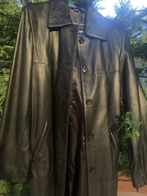 Δερμάτινο ημίπαλτο γυναικείο XL καινούργιο, μαύρο