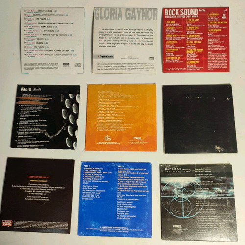 9 music CDs like new, pack with paper case and cover