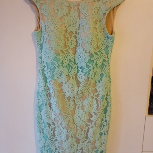Dress with lace new, mint and beige, size XL