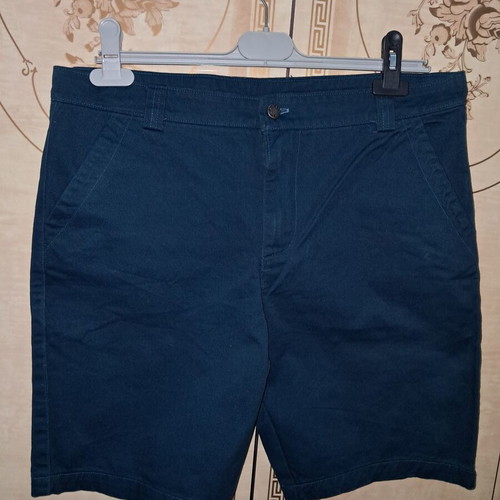 Dark petrol cotton shorts