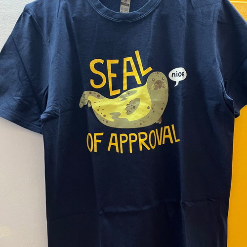 Seal of Approval men's t-shirt like new, blue, size M