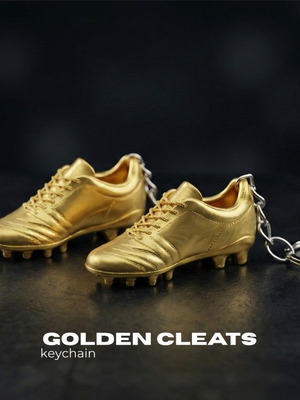 Ключодържател златни футболни обувки нов, дизайн на бутонки