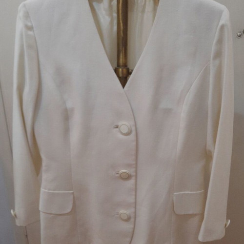 Women's white linen spring jacket XL used