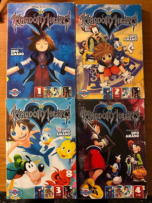 Τεύχη manga Kingdom Hearts μεταχειρισμένα, πακέτο 4 τεμαχίων