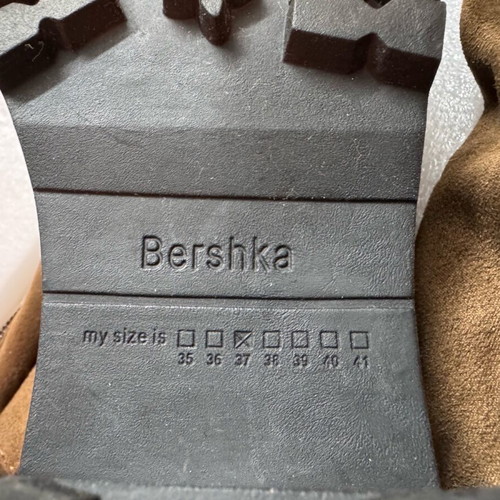 Bershka brown velvet boots used size 37