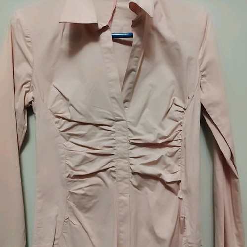 Small salmon wrap shirt like new with gathers