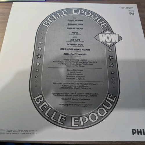 Belle Epoque Now 1979 LP like new, electronic Greek edition