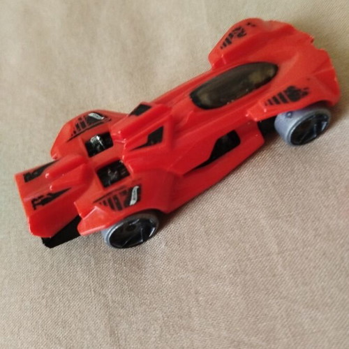 Hot Wheels metal toy car with racing design, like new