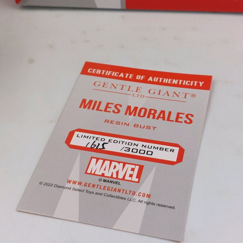 Marvel Miles Morales Spiderman Resin Bust 7 Inch New