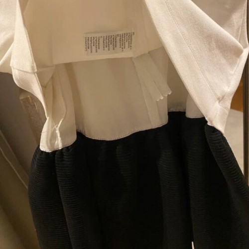 Marasil girls dress black and white, size 140 cm