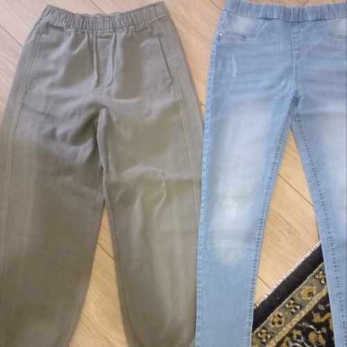 Zara pants like new, size 146-152, blue and green, pack of 2