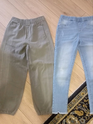 Zara pants like new, size 146-152, blue and green, pack of 2