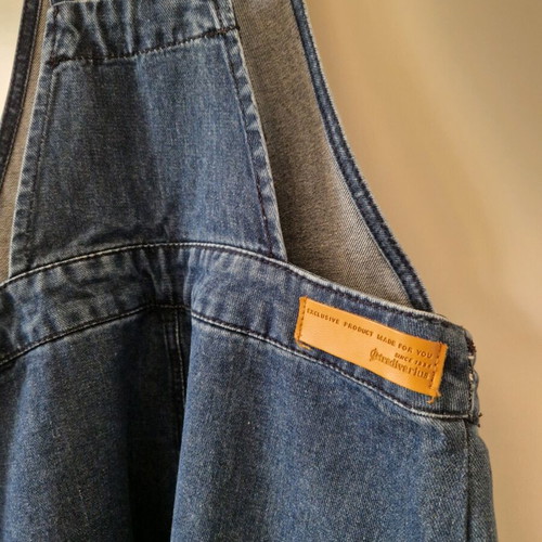 Stradivarius denim skirt overall like new, blue, size M/L