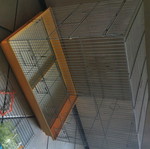 Spacious bird cage with breeding features