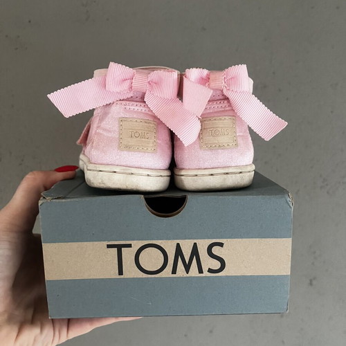 Toms kids ballerinas used, pink, size 23