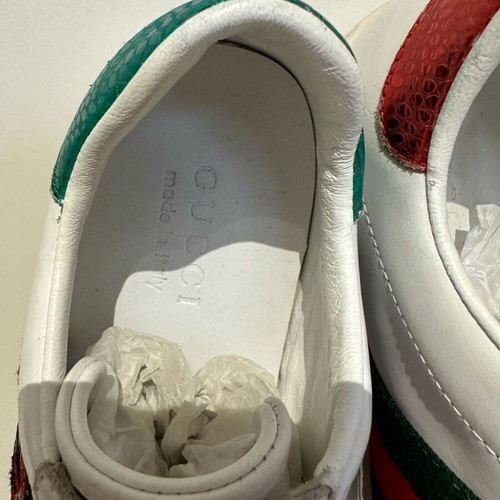 GG white leather sneakers size 38 used