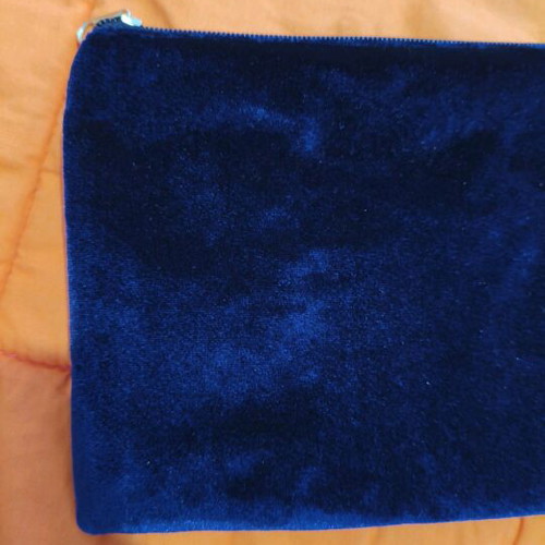 Handmade velvet toiletry bag new with zipper