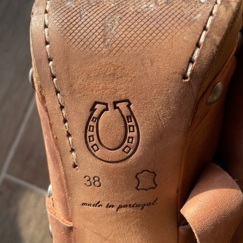 Mule shoes like new, brown, size 38, leather heels