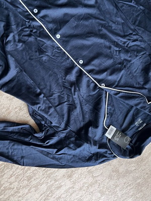 Robe bathrobe women's pajama new navy blue