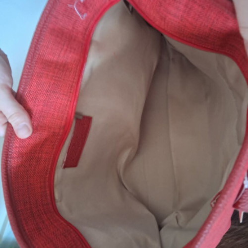 Modissimo red summer handbag new, canvas