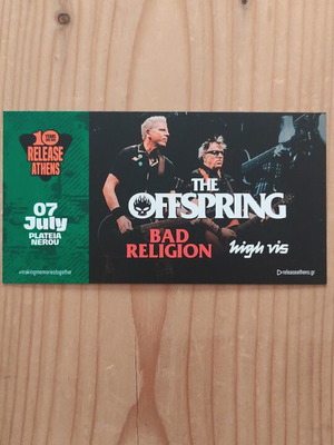 The Offspring Concert Ticket like new, 7/7/2026, Plateia Nerou