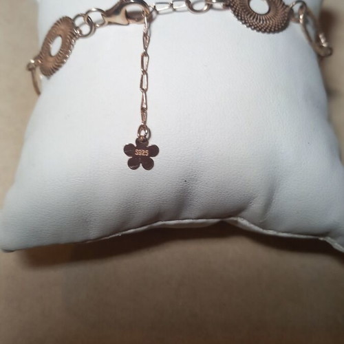 Silver Rose Gold Bracelet 925 Italian, new, delicate design