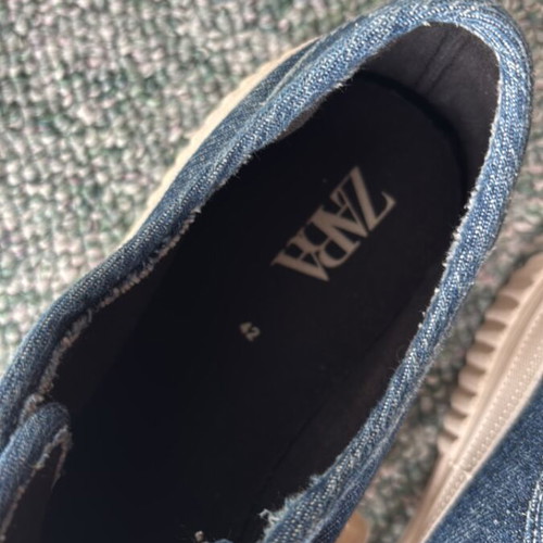 Zara denim shoes used, size 42, blue