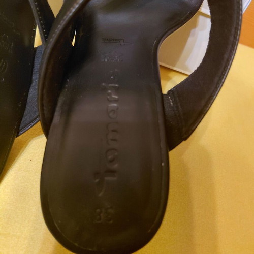Tamaris Leather Mules size 38 new, black
