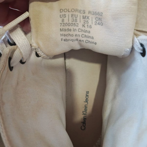 Calvin Klein sneakers used, size 38, black and white