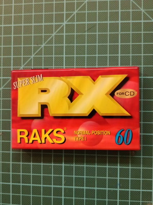 Raks RX 60 Super Slim Type I audio cassette sealed, new