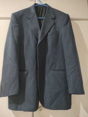 Red'ster by Redaelli men's jacket, wool silk linen, size 52, blue