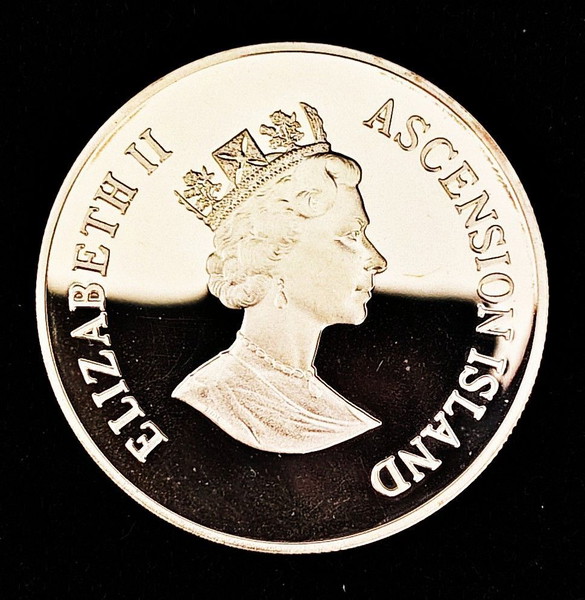 1995 ASCENSION ISLANDS - The Queen Mother ** Silver Proof ** coin w COA