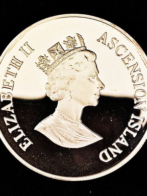 1995 ASCENSION ISLANDS - The Queen Mother ** Silver Proof ** coin w COA