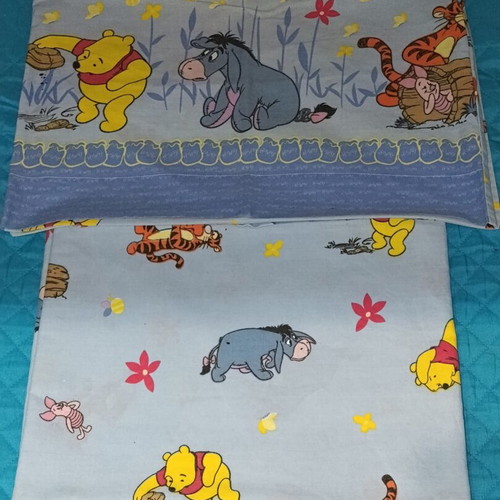 Winnie bed sheet and pillowcase used for single bed 2m x 1m