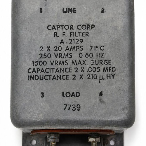 Captor Corp A-2129 EMI/RFI Power Line Filter used
