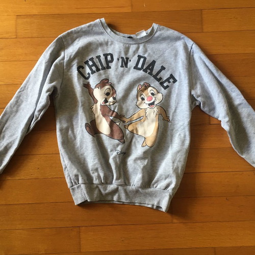 Disney Chip n Dale sweatshirt used, grey, size S 146 cm