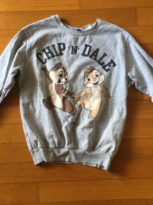 Disney Chip n Dale sweatshirt used, grey, size S 146 cm