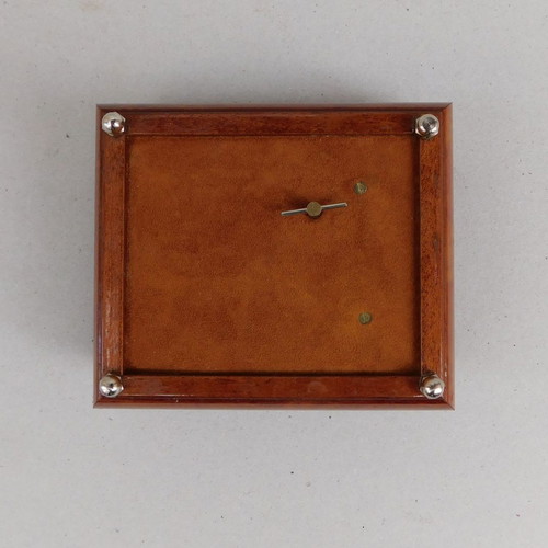 Music box wooden with silver front Japanese made Sankyo