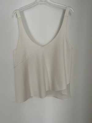 White Zara top medium, like new, thick strap, asymmetrical