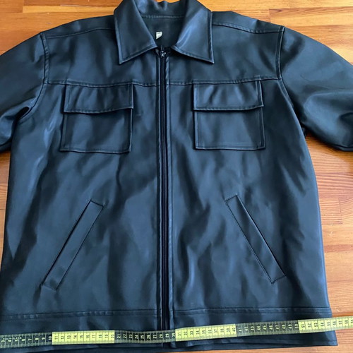 Leather jacket black large vintage used