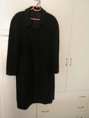 Dielle men's long coat XL used, black, vintage