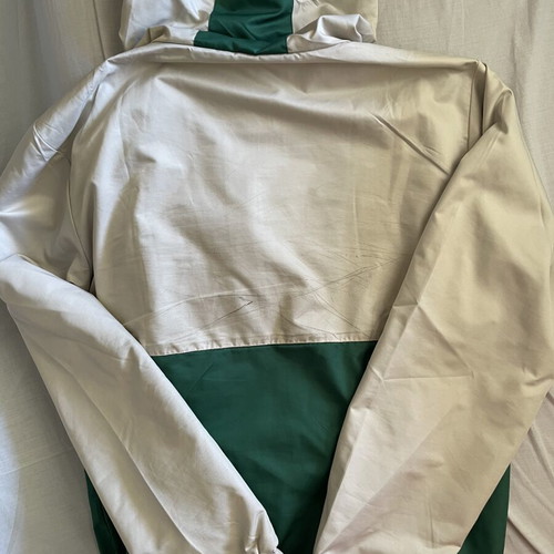Lacoste jacket windbreaker used with minor back wear, size M, white green