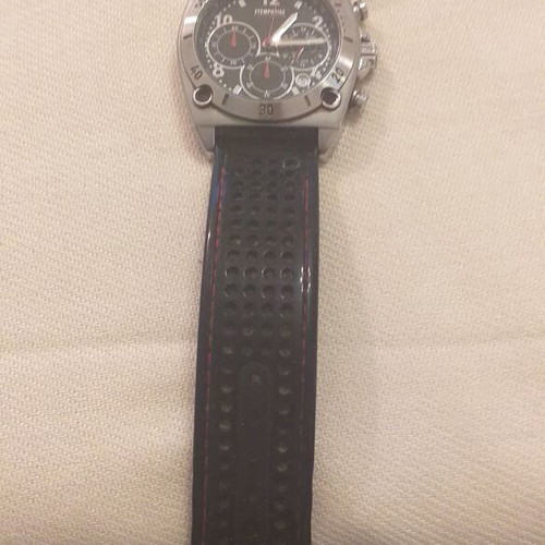 2temporise TCM men's wristwatch chronograph used, water resistant 10 bar